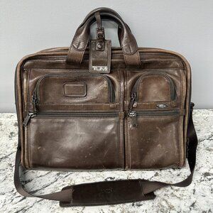Tumi Leather Computer Briefcase/Business Bag